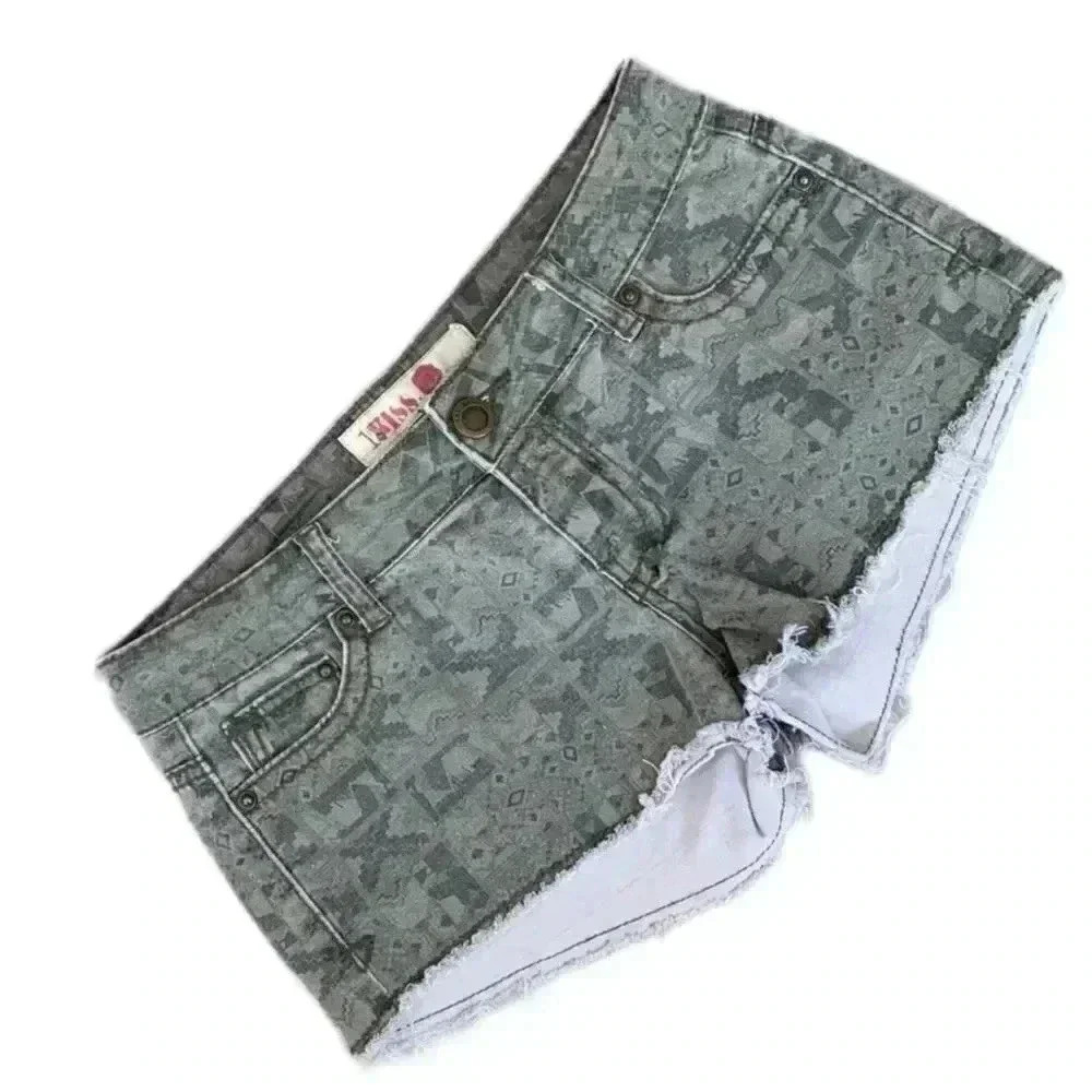 1st Kiss Camo Tribal Cutoff Jean Shorts | Festival Style | Size 5 Juniors